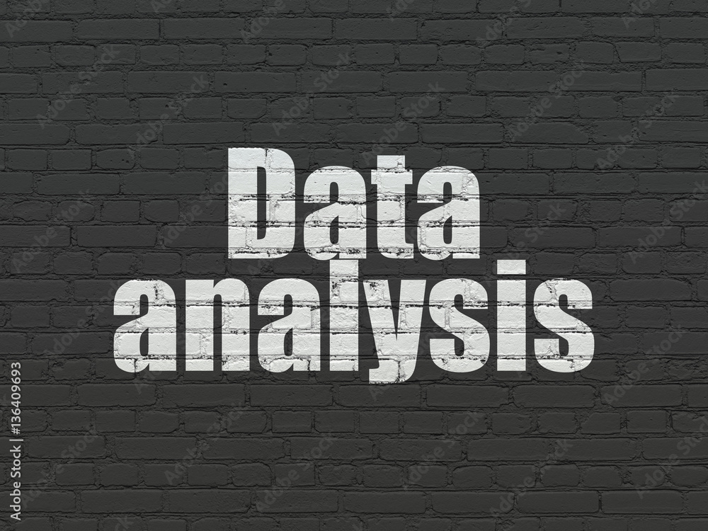 Information concept: Data Analysis on wall background Information concept: Data Analysis on wall background