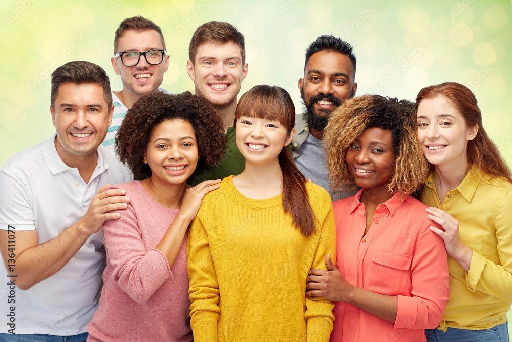 international group of happy smiling people international group of happy smiling people
