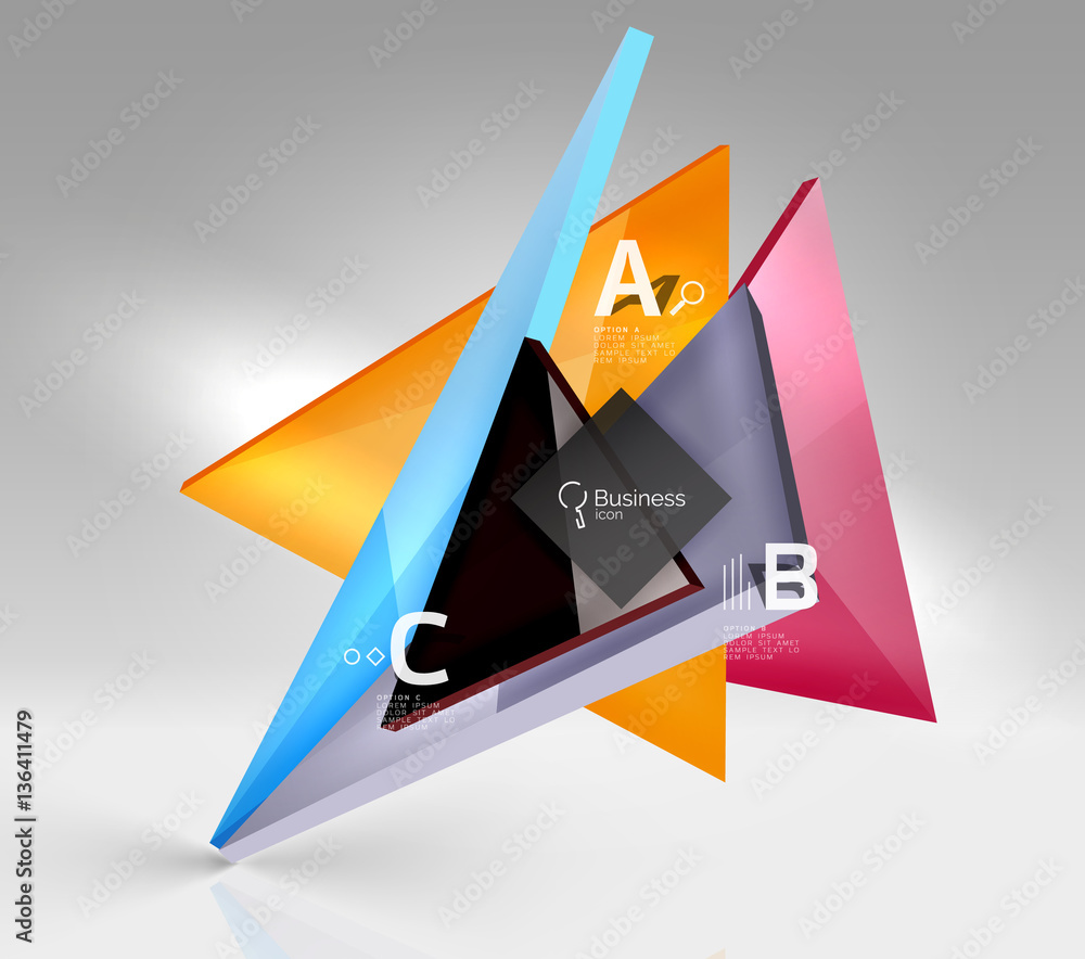 3d triangle modern composition 3d triangle modern composition