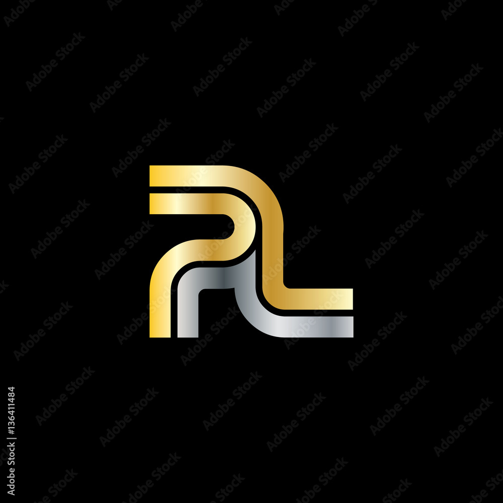 Initial Letter PL Linked Design Logo Initial Letter PL Linked Design Logo
