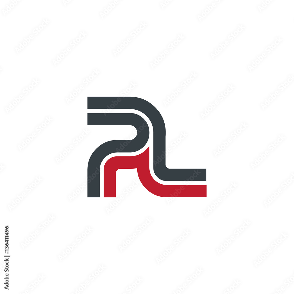 Initial Letter PL Linked Design Logo Initial Letter PL Linked Design Logo