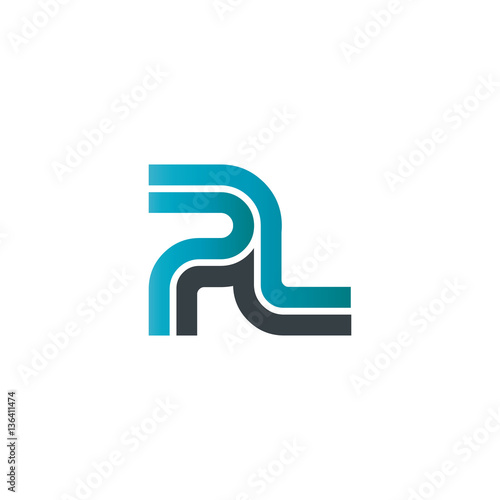 Initial Letter PL Linked Design Logo