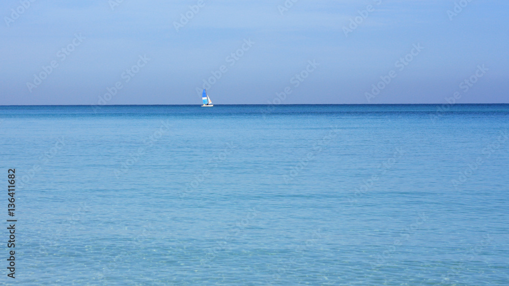 Fototapeta premium Sailboat in the sea