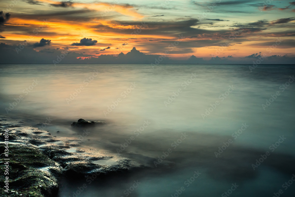 Obraz premium Maldivian sunset