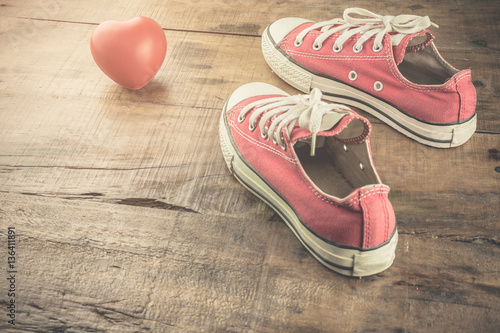 heart shape with  shoes