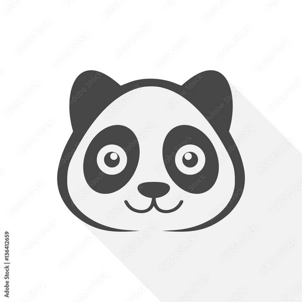 Obraz premium Panda simple icon - vector illustration