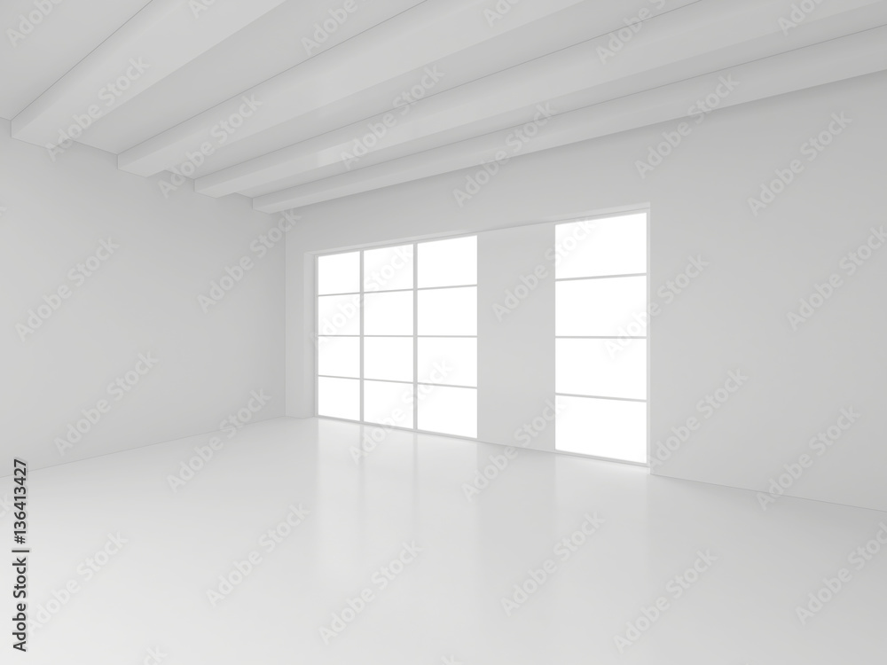 High resolution white room with window. 3d rendering. High resolution white room with window. 3d rendering.