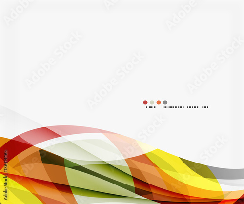 Colorful elegant wave creative layout