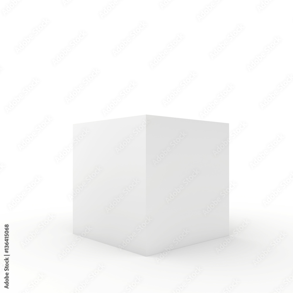 Blank box on white background. 3d render. Blank box on white background. 3d render.