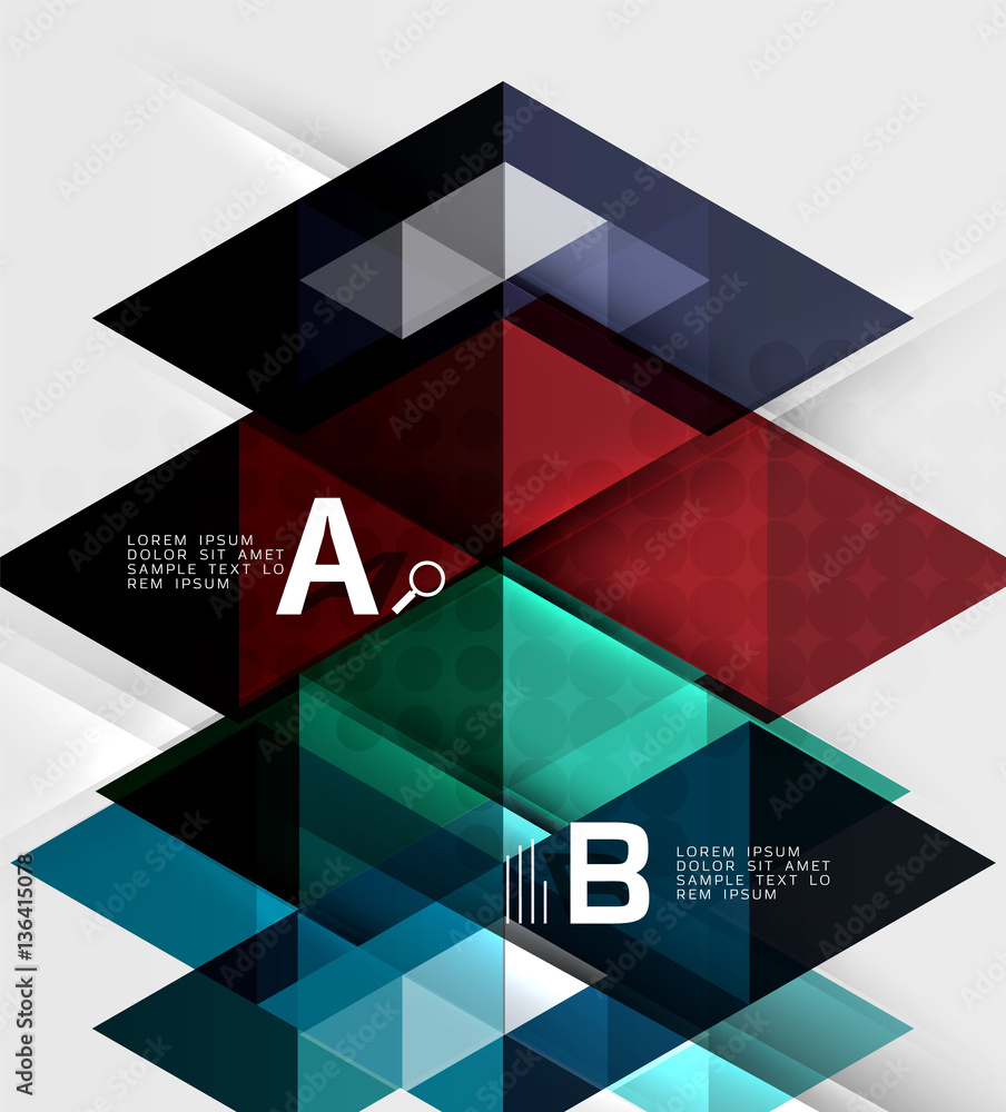 Futuristic triangle tile background with options Futuristic triangle tile background with options