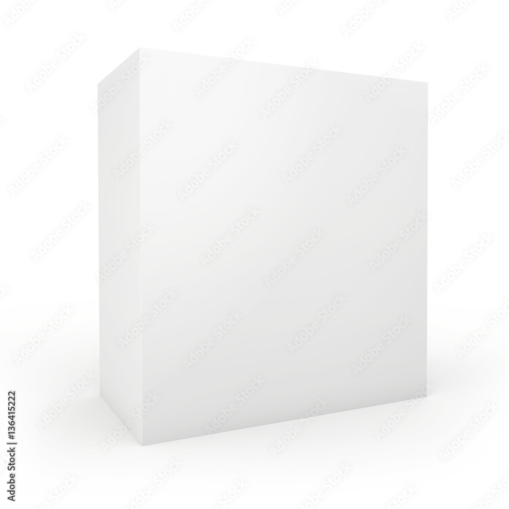 Blank box on white background. 3d render. Blank box on white background. 3d render.