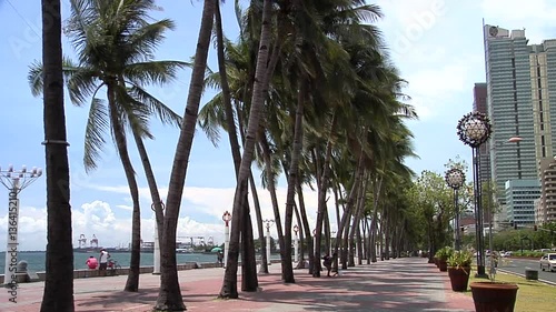 Manila Bay seen from Roxas Boulevard, Philippines photo