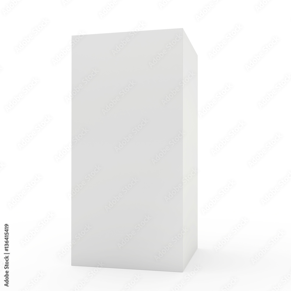 Blank cardboard package box on white background. 3d render. Blank cardboard package box on white background. 3d render.