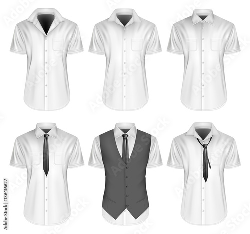 Mens short sleeve formal button down shirts