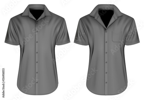 Mens short sleeved shirts with open collars