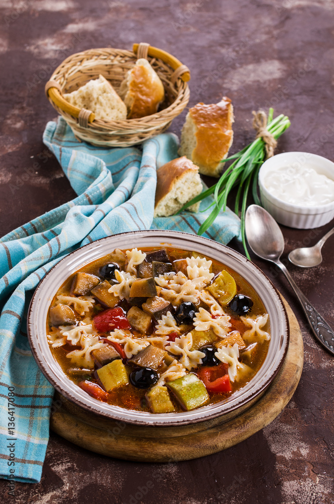 Soup with vegetables Soup with vegetables
