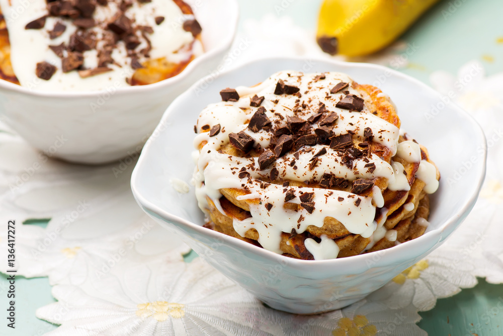 banana pancakes with cream cheese glaze banana pancakes with cream cheese glaze