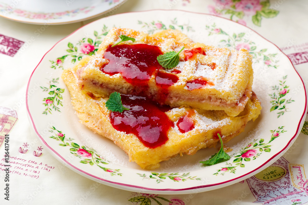 french toast strawberry cheesecake. french toast strawberry cheesecake.