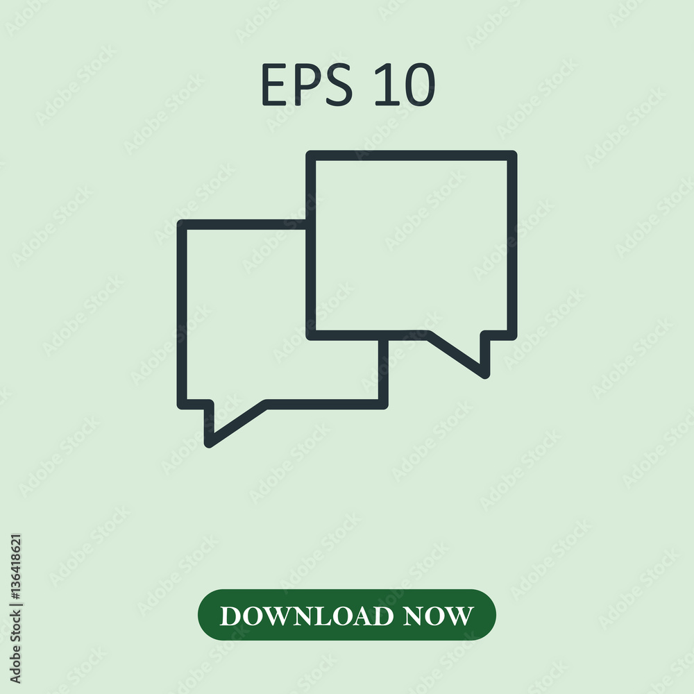 Fototapeta premium Chat icon vector