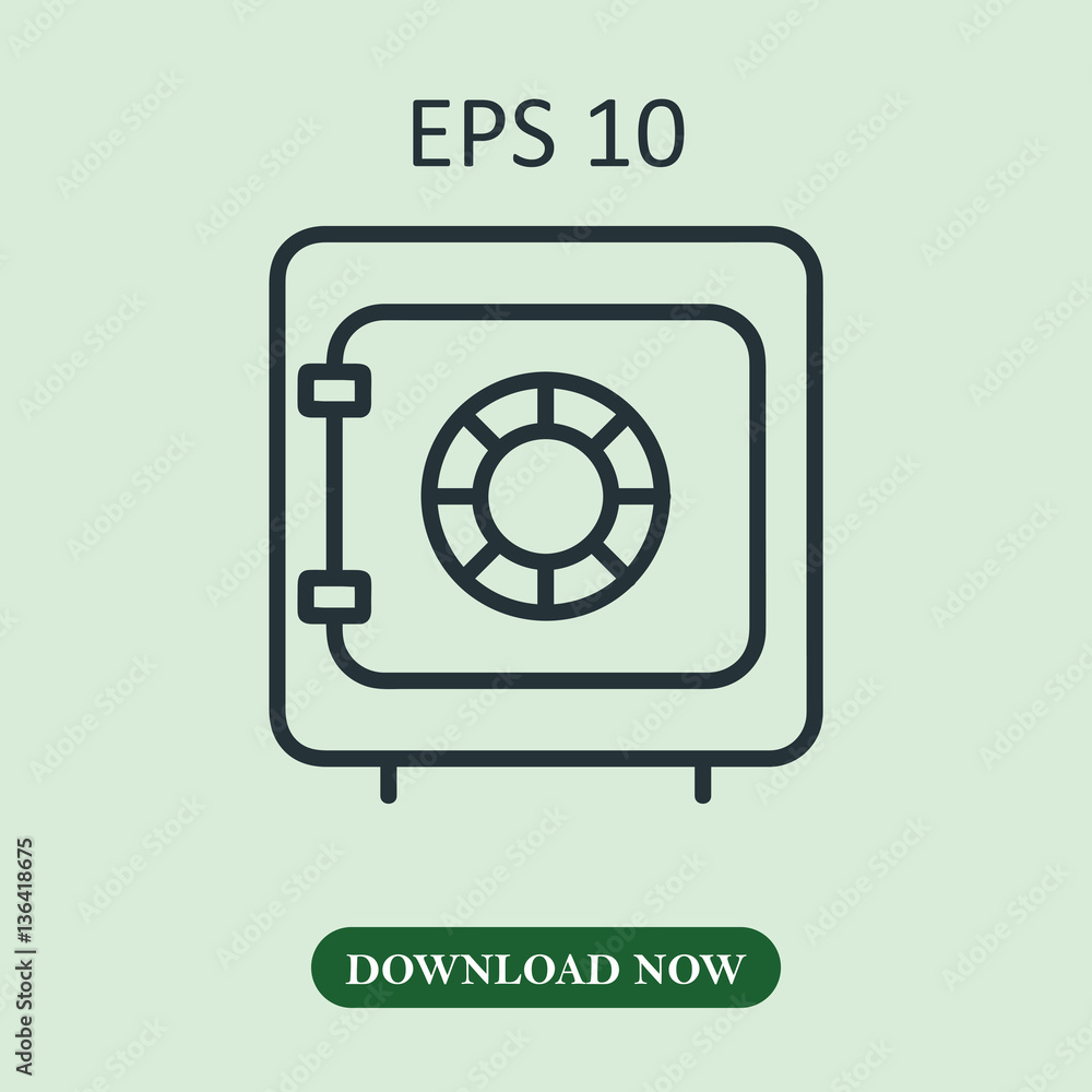 Safe icon vector Safe icon vector