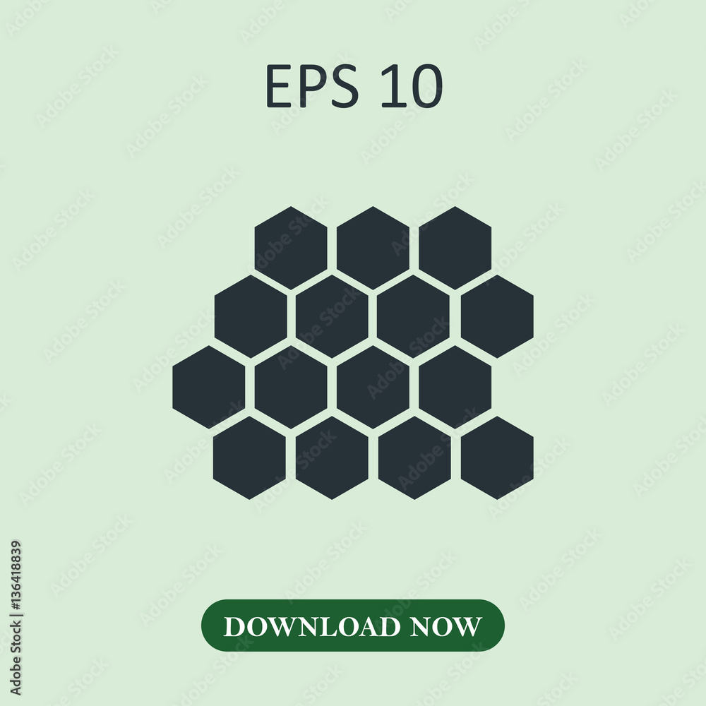 Honey combs icon vector Honey combs icon vector
