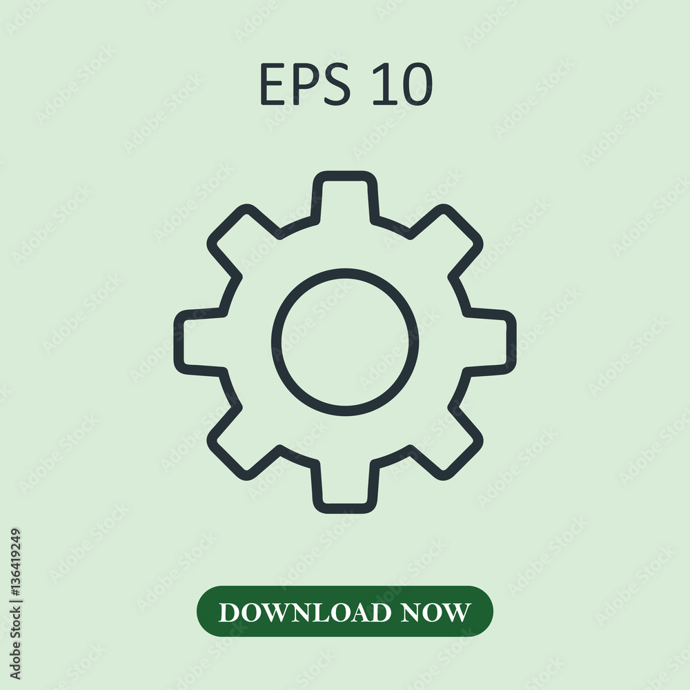 Settings icon vector