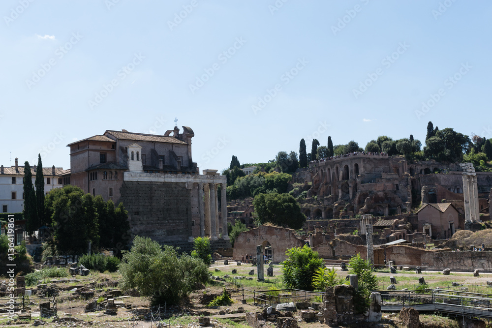 Ruins of ancient Rome, Italy.