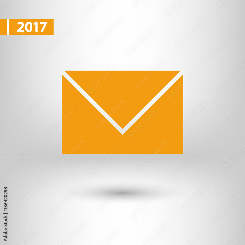 Envelope Mail icon, vector illustration. Flat design style Envelope Mail icon, vector illustration. Flat design style