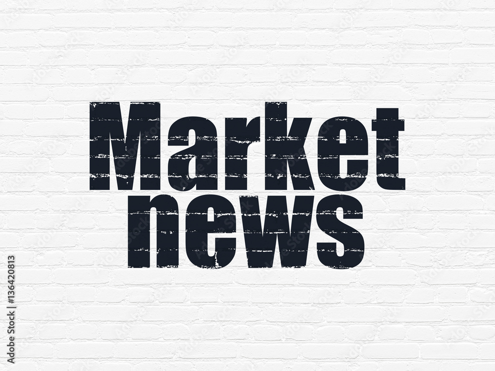 News concept: Market News on wall background News concept: Market News on wall background