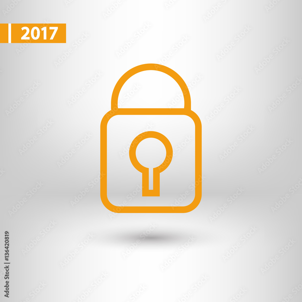 lock icon, vector illustration. Flat design style lock icon, vector illustration. Flat design style