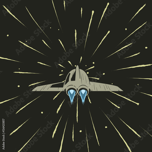 spaceship travel with speed of light