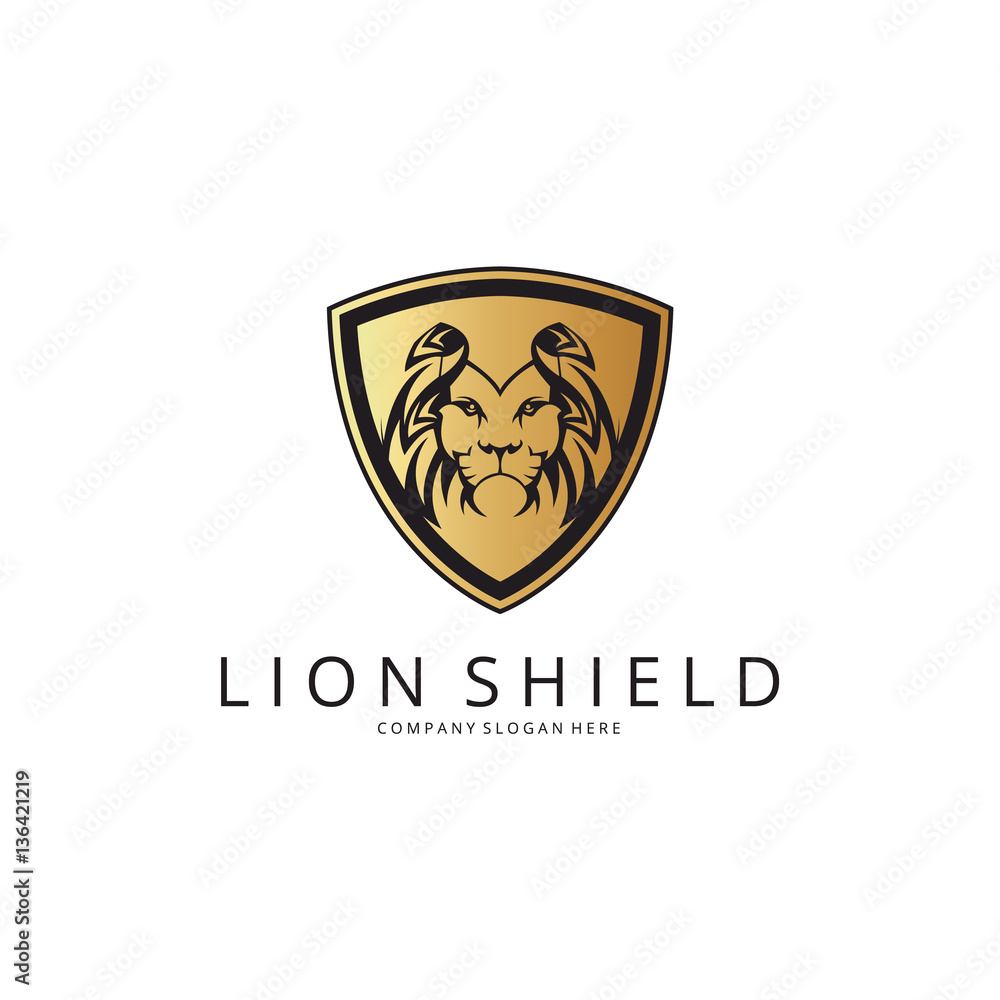 Fototapeta premium Lion Shield logo