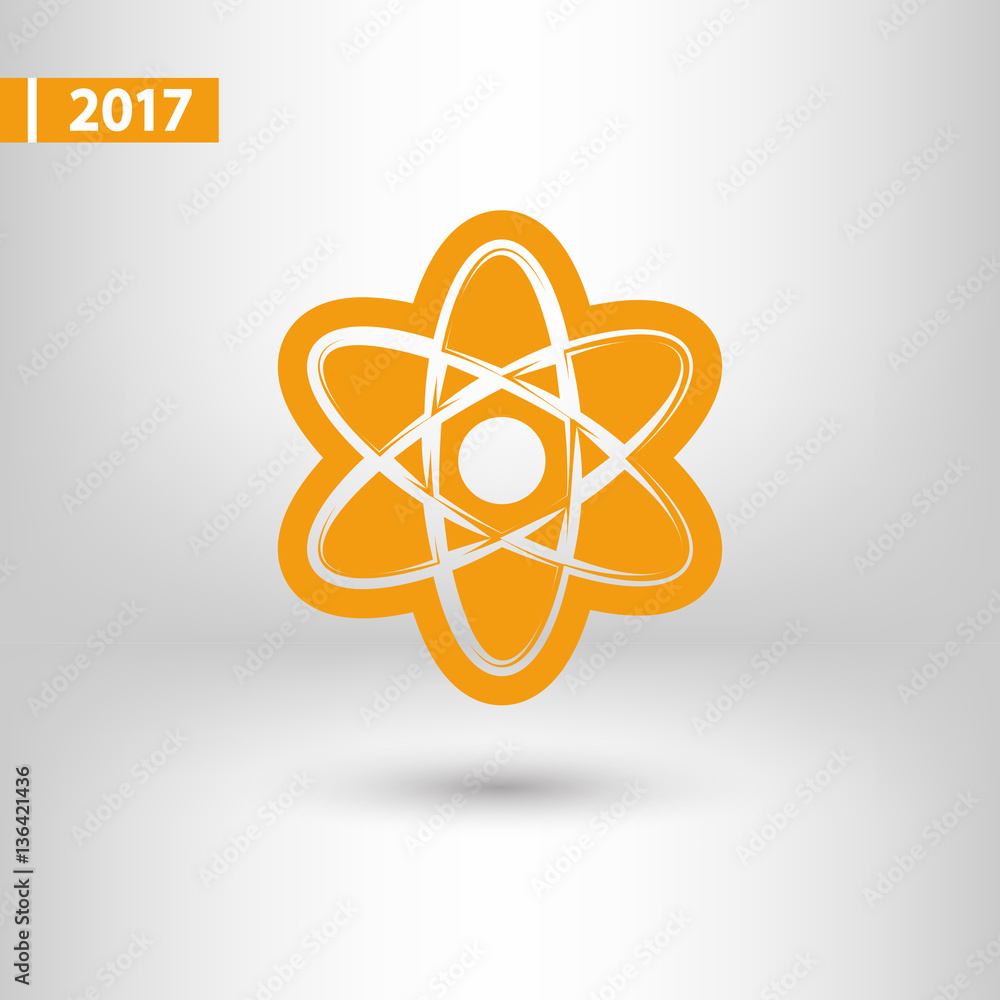 abstract physics science model icon, vector illustration. Flat design style abstract physics science model icon, vector illustration. Flat design style
