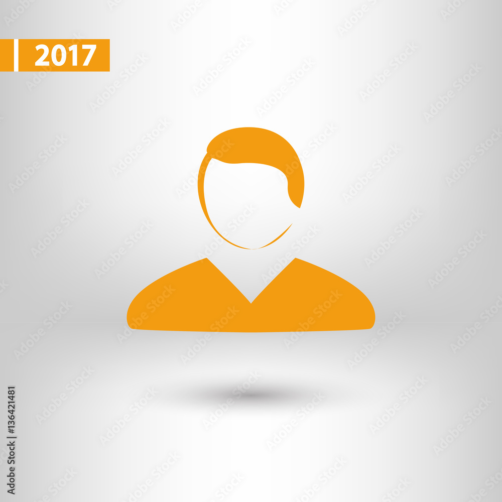 man icon, vector illustration. Flat design style man icon, vector illustration. Flat design style