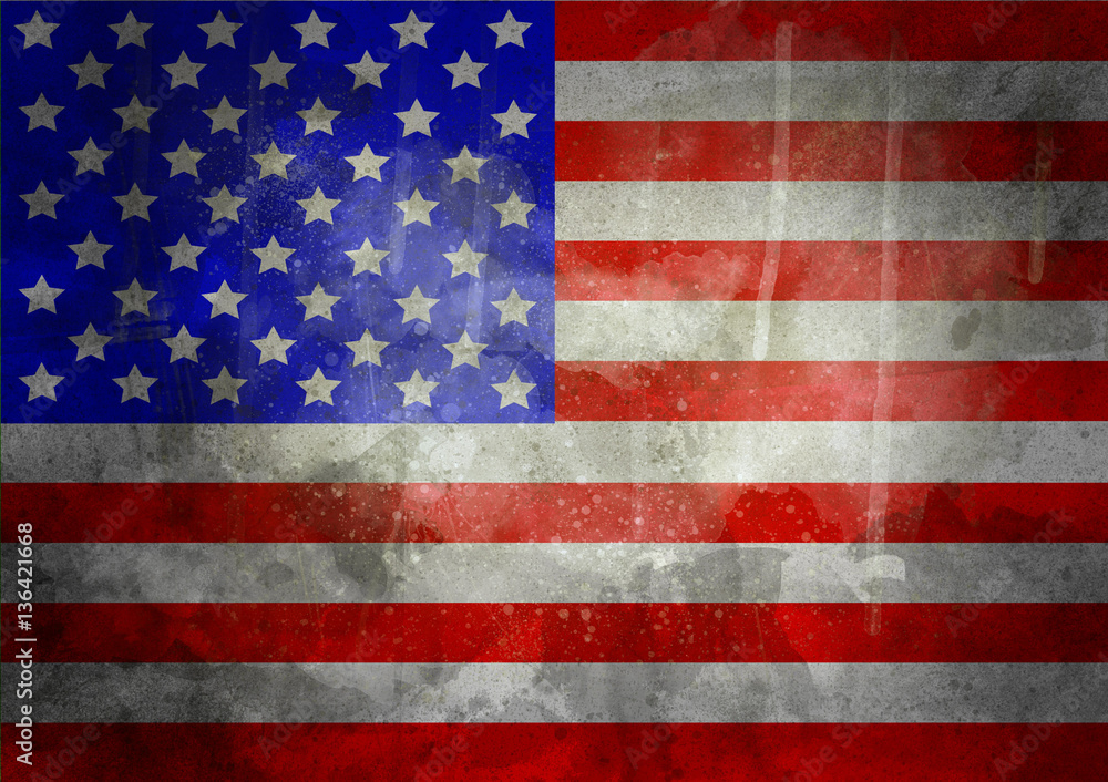 Fototapeta premium USA grunge flag