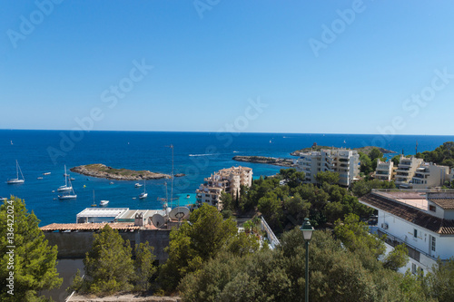 Beautiful seascape of Illetes on Mallorca Island, the Balearic Islands, Spain © pashan