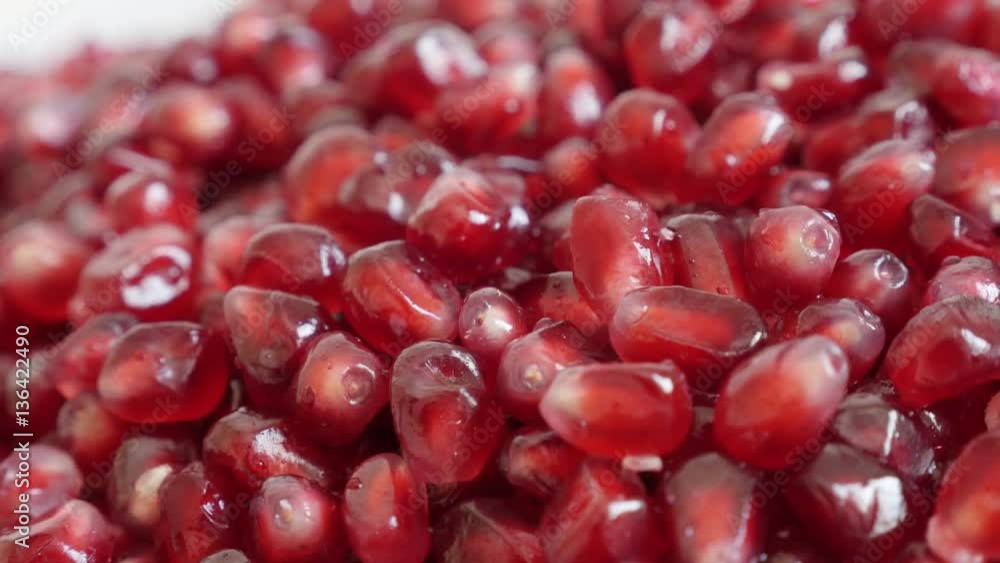Red healthy Punica granatum fruit peeled 4K 3840X2160 UHD panning footage - Raw seeds of Lythraceae family pomegranate slow pan 2160p UltraHD video Red healthy Punica granatum fruit peeled 4K 3840X2160 UHD panning footage - Raw seeds of Lythraceae family pomegranate slow pan 2160p UltraHD video