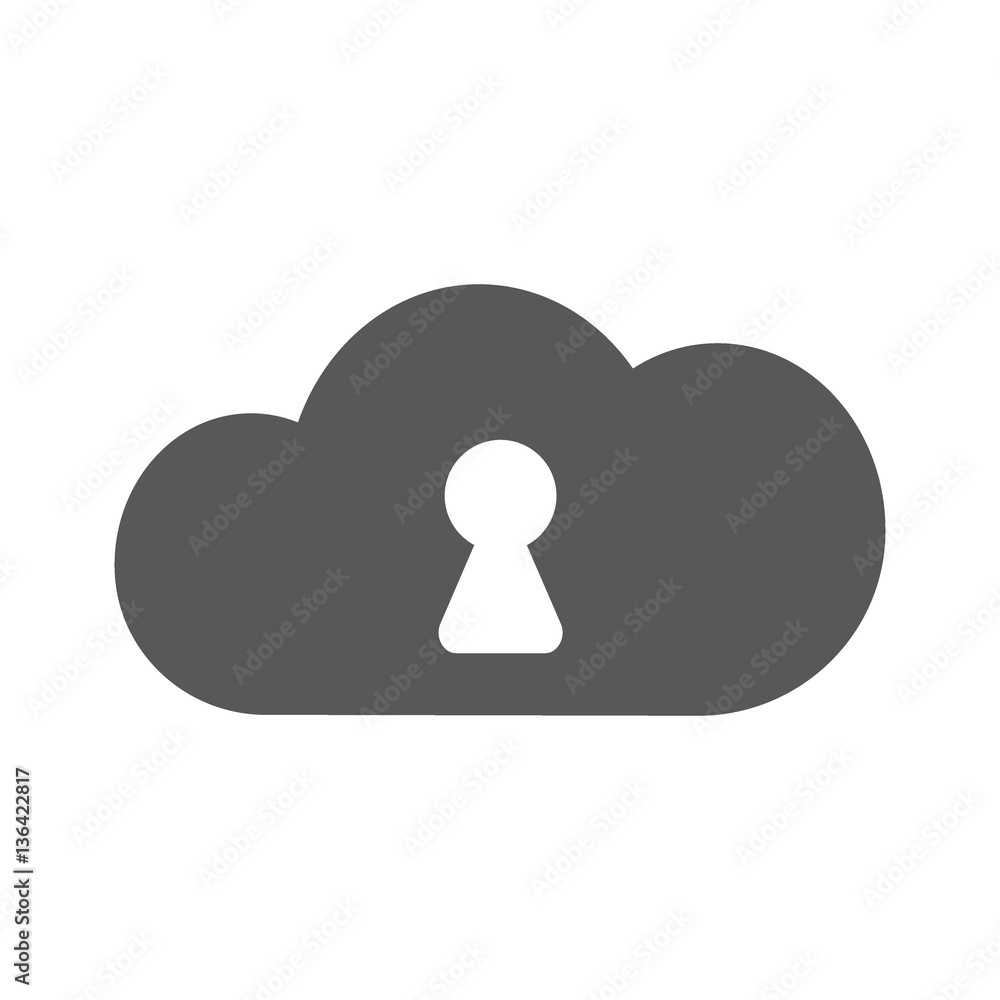 Vector cloud security icon. Secure connection. Vector cloud security icon. Secure connection.