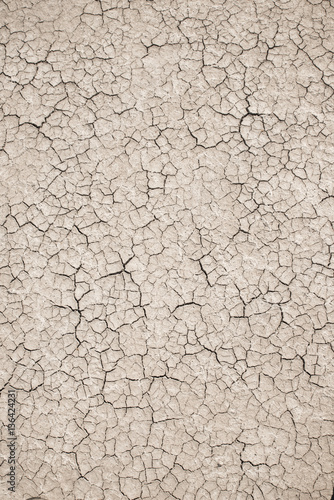 Dry cracked soil abstract texture background drought climate cha