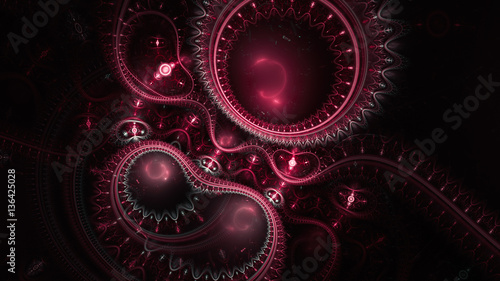 Embryo. Birth new life. 3D surreal illustration. Sacred geometry. Mysterious psychedelic relaxation pattern. Fractal abstract texture. Digital artwork graphic astrology magic
