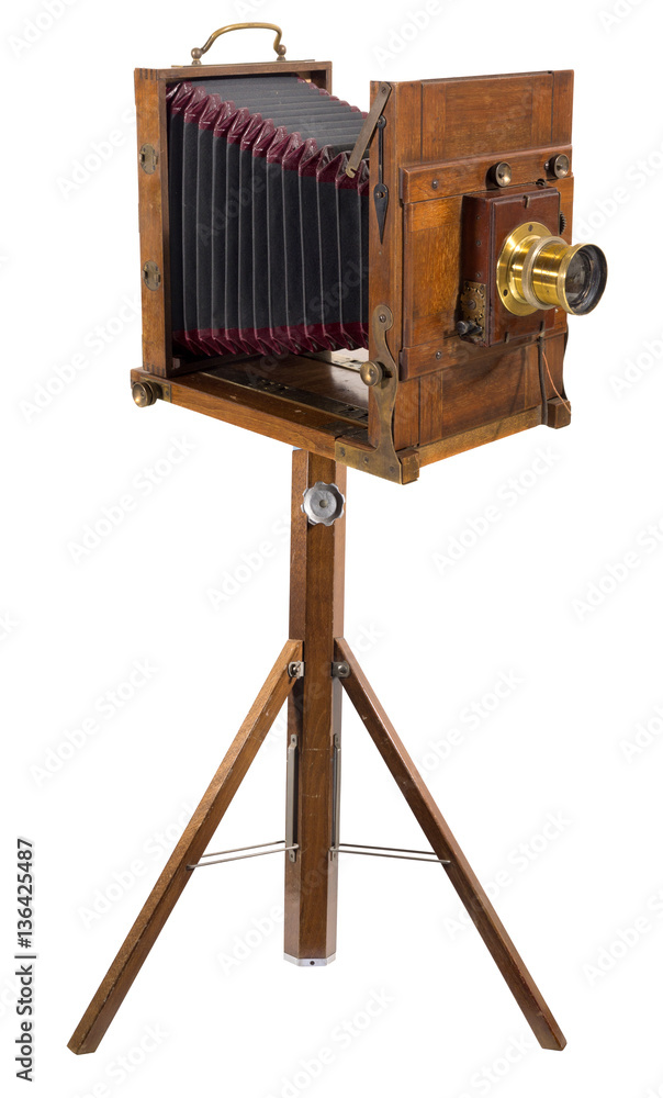 schöne alte antike kamera um 1900 auf stativ Stock-Foto | Adobe Stock
