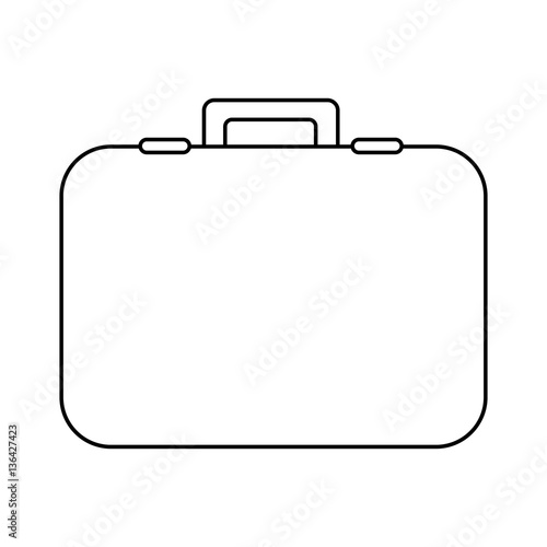 figure suitcase icon image, vector illustration design