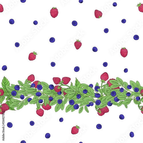 raspberry blueberry pattern