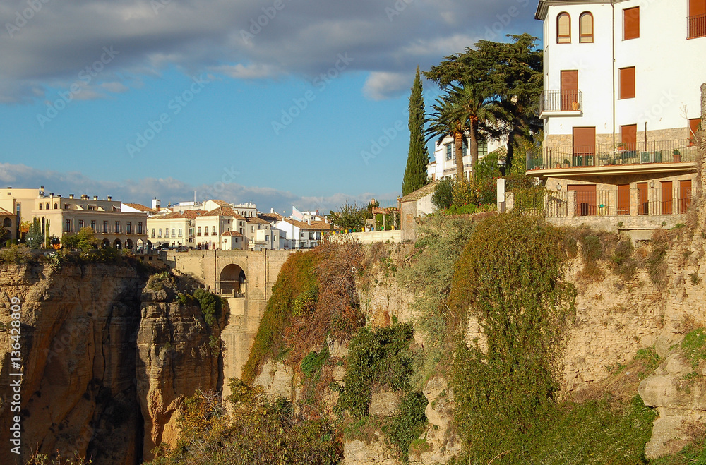 Fototapeta premium The New Bridge Puente Nuevo over the gorge in Ronda, Andalucia, Spain