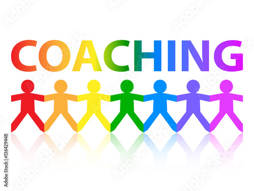 Coaching Paper People Rainbow