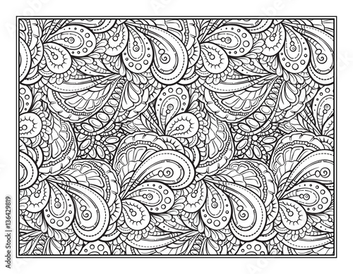 Fantasy decorative ornamental pattern page