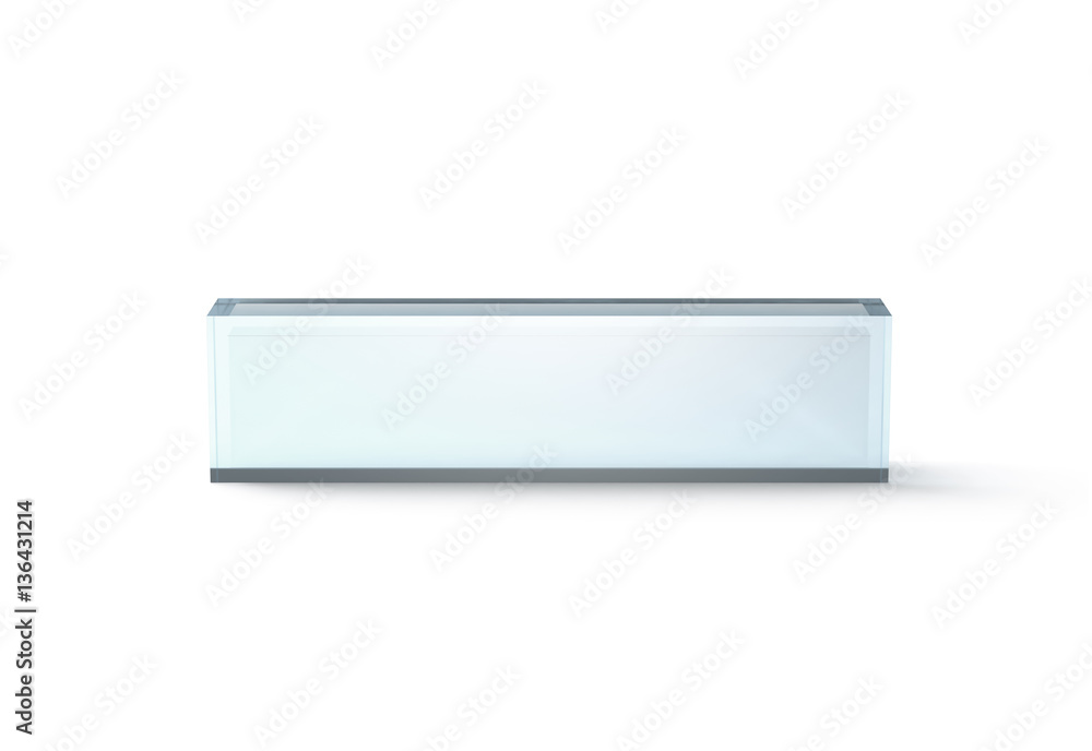 Blank transparent glass desk block mockup, front view, 3d rendering. Clear name plate design mock up. Empty plastic namplate template isolated on white. Corporate stationery rectangle display Blank transparent glass desk block mockup, front view, 3d rendering. Clear name plate design mock up. Empty plastic namplate template isolated on white. Corporate stationery rectangle display
