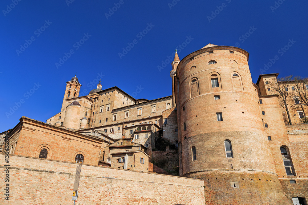 Palazzo Ducale historic center of Urbino, Marche, Italy