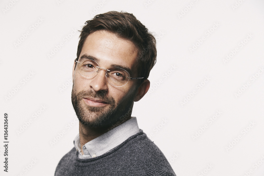 Handsome man in glasses, portrait Handsome man in glasses, portrait