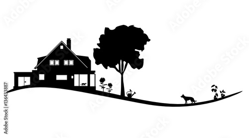 Silhouette Einfamilienhaus